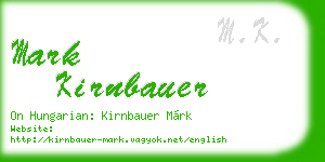 mark kirnbauer business card